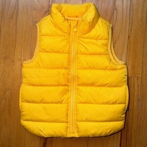 Baby Gap Puffer Vest Kids 3 3T Yellow ColdControl Water Resistant Insulated Warm
